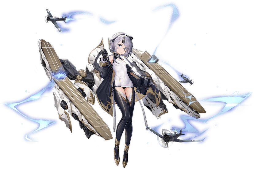 Anime shipgirl mascot from Azur Lane representing bearn framework's adaptability